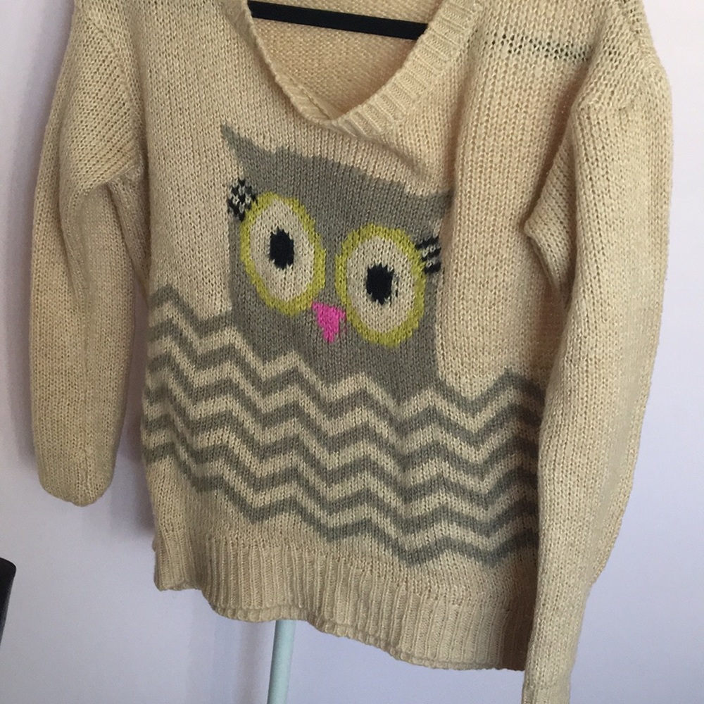 Stockinette knit sweater